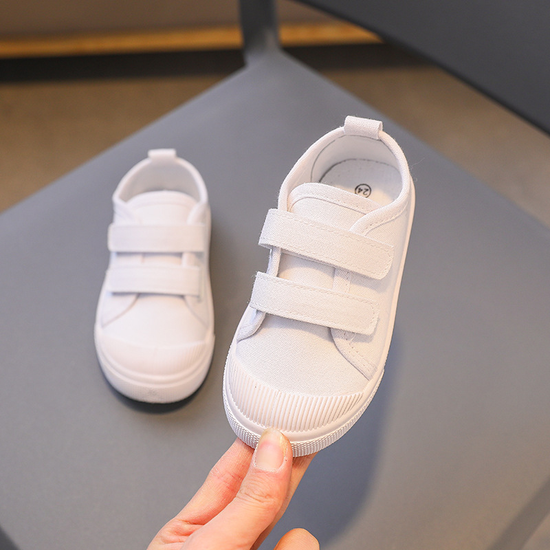 Girls' Non-Slip, Durable, Breathable Trainers; Flat Shoes; Children's Canvas Shoes; Baby Soft-Soled Shoes; Children's Shoes