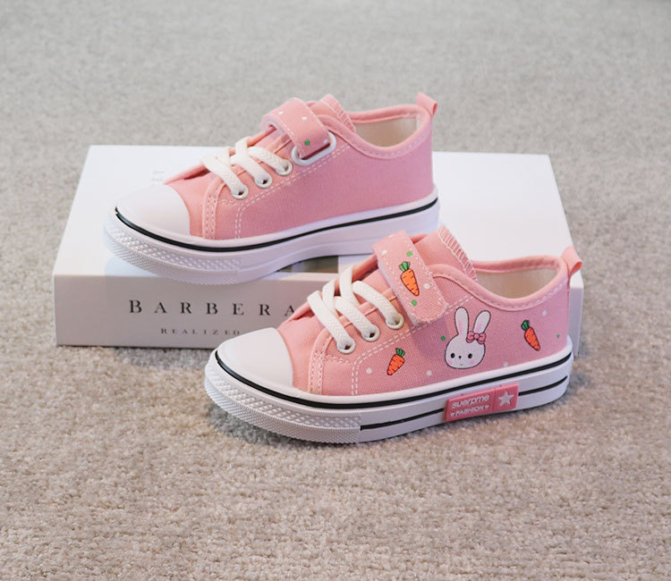 Girls' Non-Slip, Breathable, Soft-Soled Trainers; Canvas Shoes; Girls' Flat Shoes; Children's Shoes