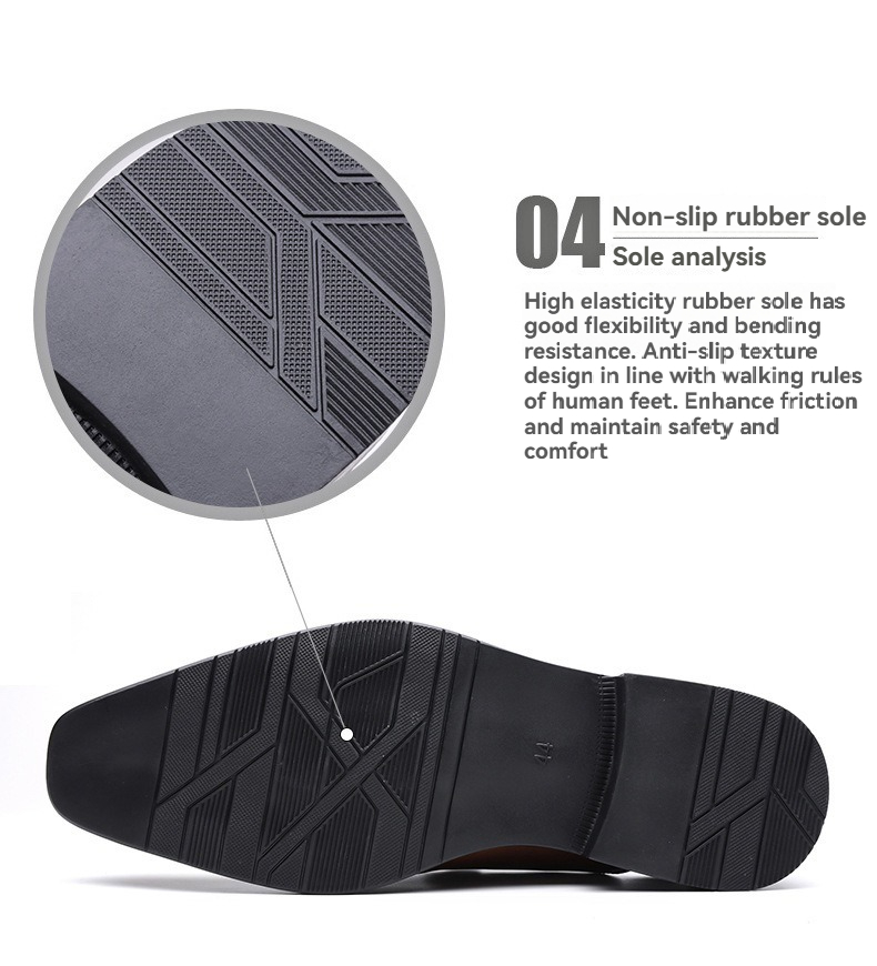 Men's Plus Size Outdoor Breathable Non-Slip Sandals, Open-Back Slip-Ons, Pointed-Toe Leather Shoes, Outdoor Men's Sandals, Open-Back Leather Shoes