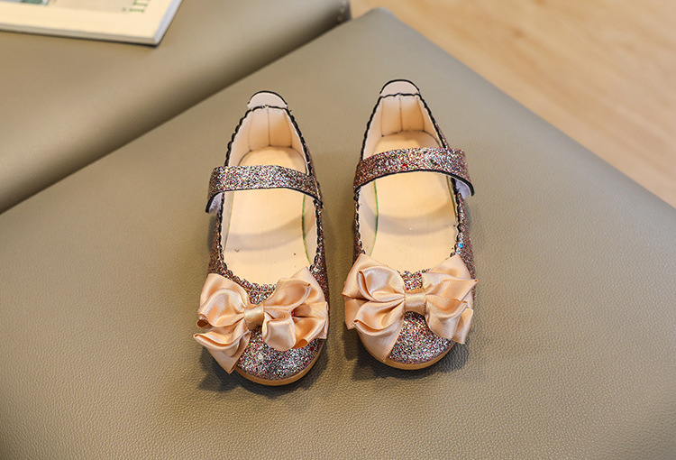 Girls' Bow-Tied Breathable Non-Slip Sandals – Korean-Style Children's Princess Shoes – Girls' Bow-Tied Flat Leather Shoes