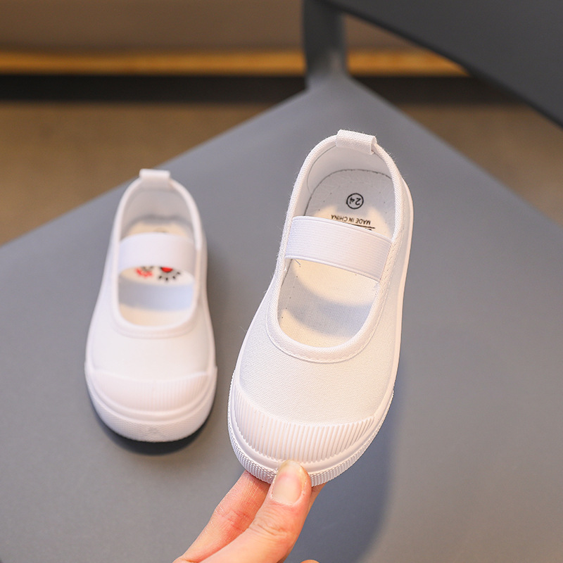 Girls' Non-Slip, Durable, Breathable Trainers; Flat Shoes; Children's Canvas Shoes; Baby Soft-Soled Shoes; Children's Shoes