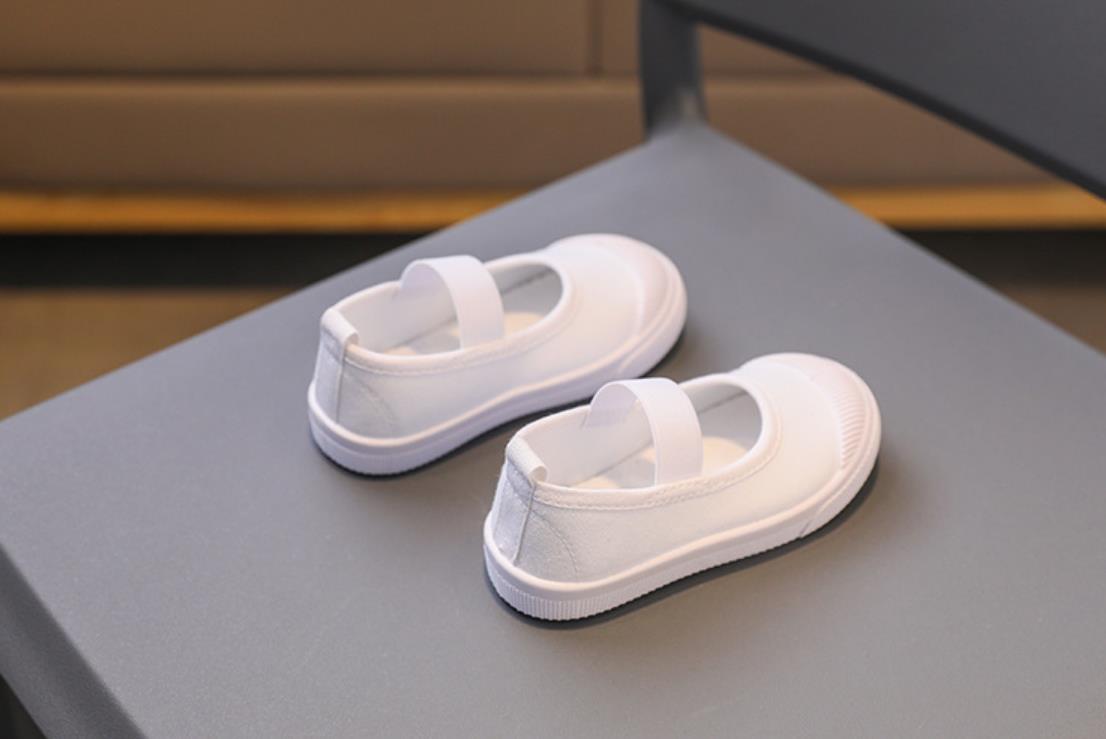 Girls' Non-Slip, Durable, Breathable Trainers; Flat Shoes; Children's Canvas Shoes; Baby Soft-Soled Shoes; Children's Shoes