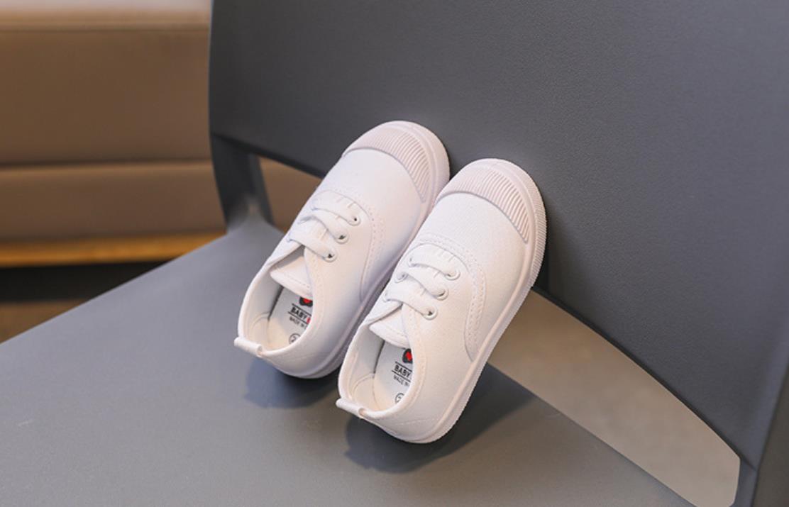 Girls' Non-Slip, Durable, Breathable Trainers; Flat Shoes; Children's Canvas Shoes; Baby Soft-Soled Shoes; Children's Shoes