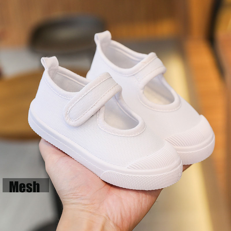 Girls' Non-Slip, Durable, Breathable Trainers; Flat Shoes; Children's Canvas Shoes; Baby Soft-Soled Shoes; Children's Shoes