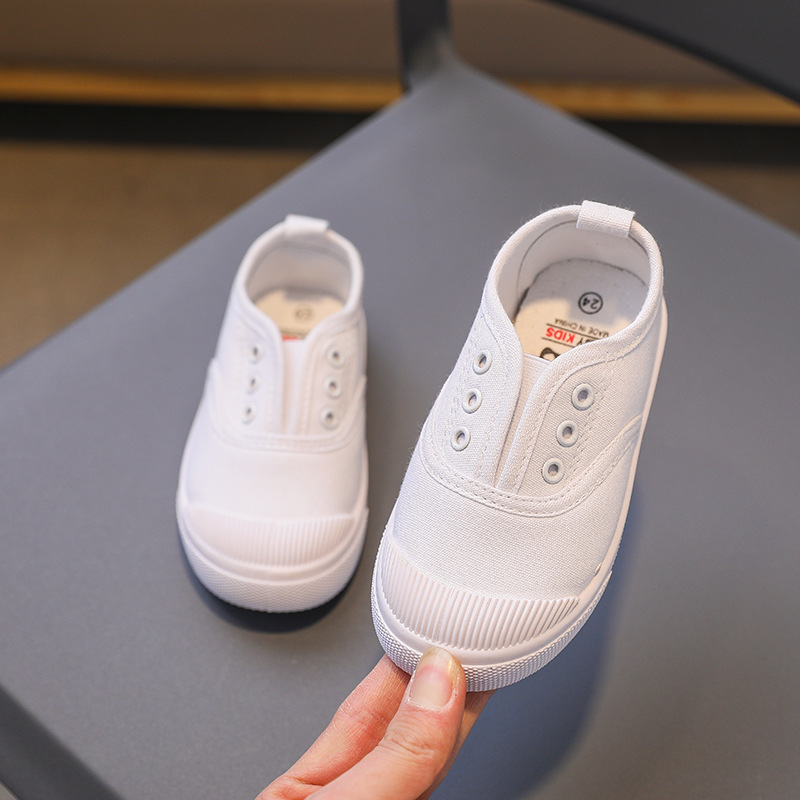 Girls' Non-Slip, Durable, Breathable Trainers; Flat Shoes; Children's Canvas Shoes; Baby Soft-Soled Shoes; Children's Shoes