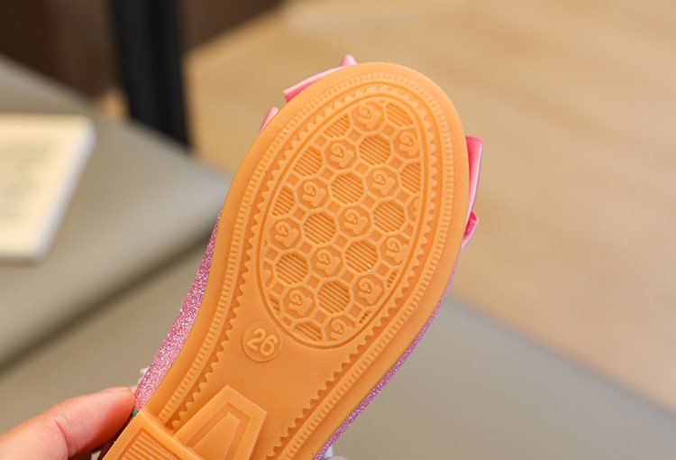 Girls' Bow-Tied Breathable Non-Slip Sandals – Korean-Style Children's Princess Shoes – Girls' Bow-Tied Flat Leather Shoes