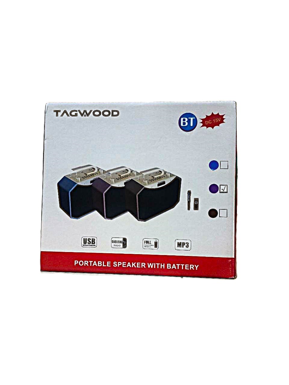 Tagwood LTS-5A Portable Outdoor Speaker ,Bluetooth ,Free Wireless Microphone a Built in Battery Woofer
