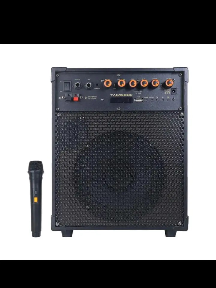 TAGWOOD LTS -6A Rechargeable Trolley Speaker portable outdoor speaker ,bluetooth, wireless microphone, in built battery