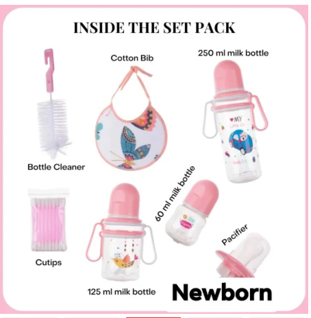 Premium !!!ON OFFER !!8pcs Baby Feeding Bottle Newborn Gift Set Designed for everyday use, it includes essential feeding bottles and accessories suitable for newborns, perfect for new parents.