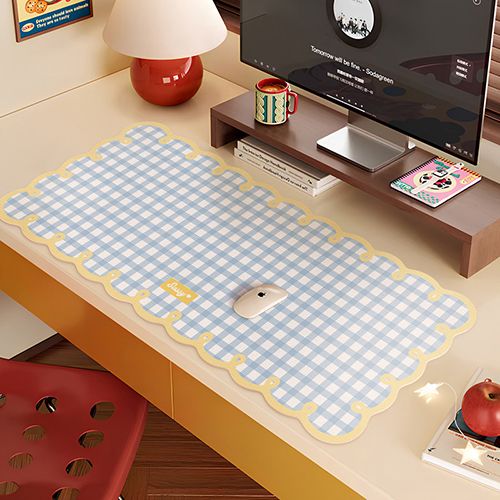 Checkered Desk Mat,   Mouse Pad, Desk Matt for Desktop, Desk Pad for Keyboard and Mouse,  Large Cute Computer Mousepad for Office Home Dorm（35*80cm）