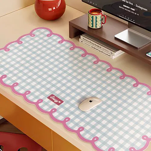 Checkered Desk Mat,   Mouse Pad, Desk Matt for Desktop, Desk Pad for Keyboard and Mouse,  Large Cute Computer Mousepad for Office Home Dorm（35*80cm）