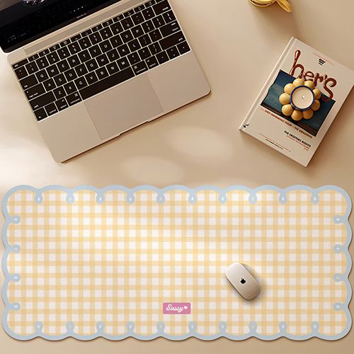 Checkered Desk Mat,   Mouse Pad, Desk Matt for Desktop, Desk Pad for Keyboard and Mouse,  Large Cute Computer Mousepad for Office Home Dorm（35*80cm）