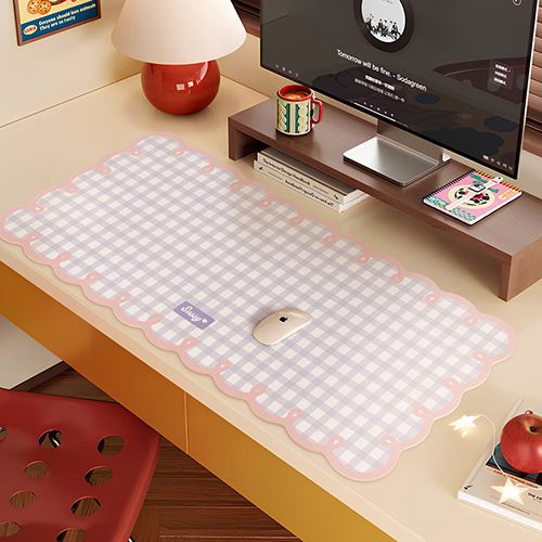 Checkered Desk Mat,   Mouse Pad, Desk Matt for Desktop, Desk Pad for Keyboard and Mouse,  Large Cute Computer Mousepad for Office Home Dorm（35*80cm）
