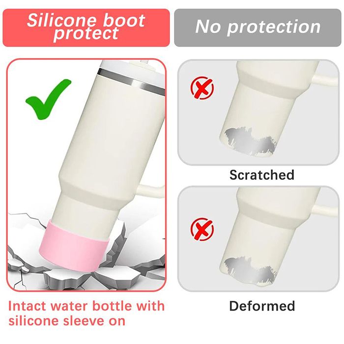 Stanley Cup Tumbler Cup Accessories Set,With Silicone Straw Cover, Water Bottle Handle Strap, Charms, Silicone Cup Boot