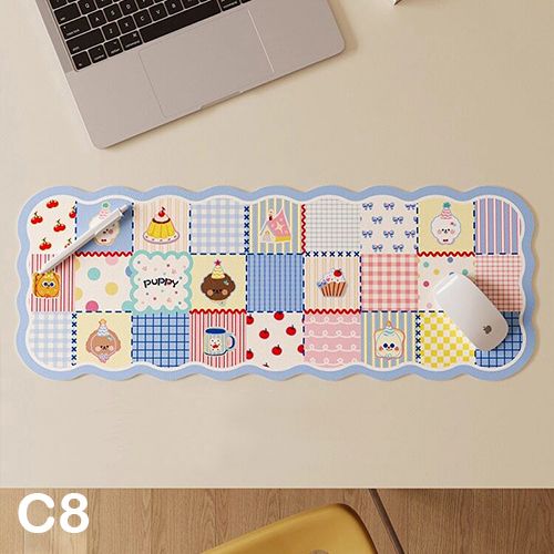 Checkered Desk Mat,   Mouse Pad, Desk Matt for Desktop, Desk Pad for Keyboard and Mouse,  Large Cute Computer Mousepad for Office Home Dorm（35*80cm）
