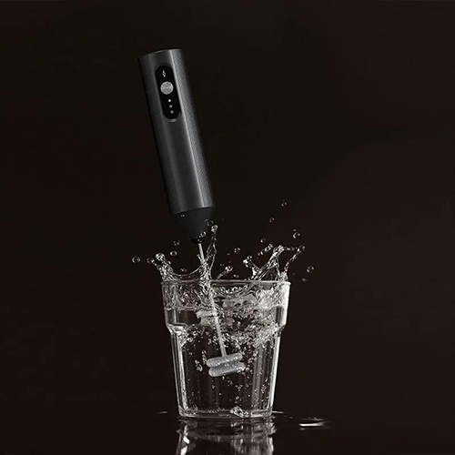 3-Speed Rechargeable Milk Frother with Cover, Dual Coil Whisk Coffee Frother Handheld - Portable Hand Frother Wand for Coffee Matcha Cappuccino & Hot Chocolate, Kitchen Gift, Black