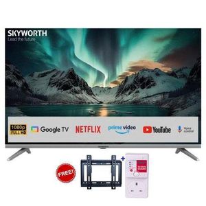SKYWORTH 43" INCH BLUETOOTH ENABLED FRAMELESS FHD SMART TV ANDROID TELEVISION NETFLIX YOUTUBE 43 INCH BUILT-IN WIFI APPSTORE 1GB RAM 8GB ROM 2*USB PORTS,3*HDMI PORT-1 YEAR WARRANTY