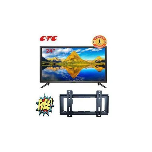 CTC 24" INCHES LED DIGITAL TV-INBUILD DECODER-USB/VGA/HDMI+FREE WALL BRACKET-1 YEAR WARRANTY