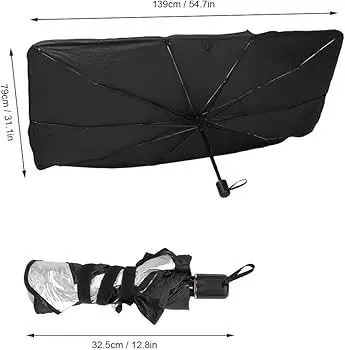Car dashboard umbrella sunvisor windscreen cover now available/Windscreen Sunshade, Retractable Umbrella Sunshade Heat Insulation Sun Visor Foldable Reflective Windscreen Sunshade Sun