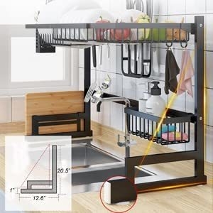 Over The Sink Dish Drainer | Efficient Drying Meets Sleek Kitchen Organization | Dry, Store & Organize.
