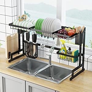 Over The Sink Dish Drainer | Efficient Drying Meets Sleek Kitchen Organization | Dry, Store & Organize.