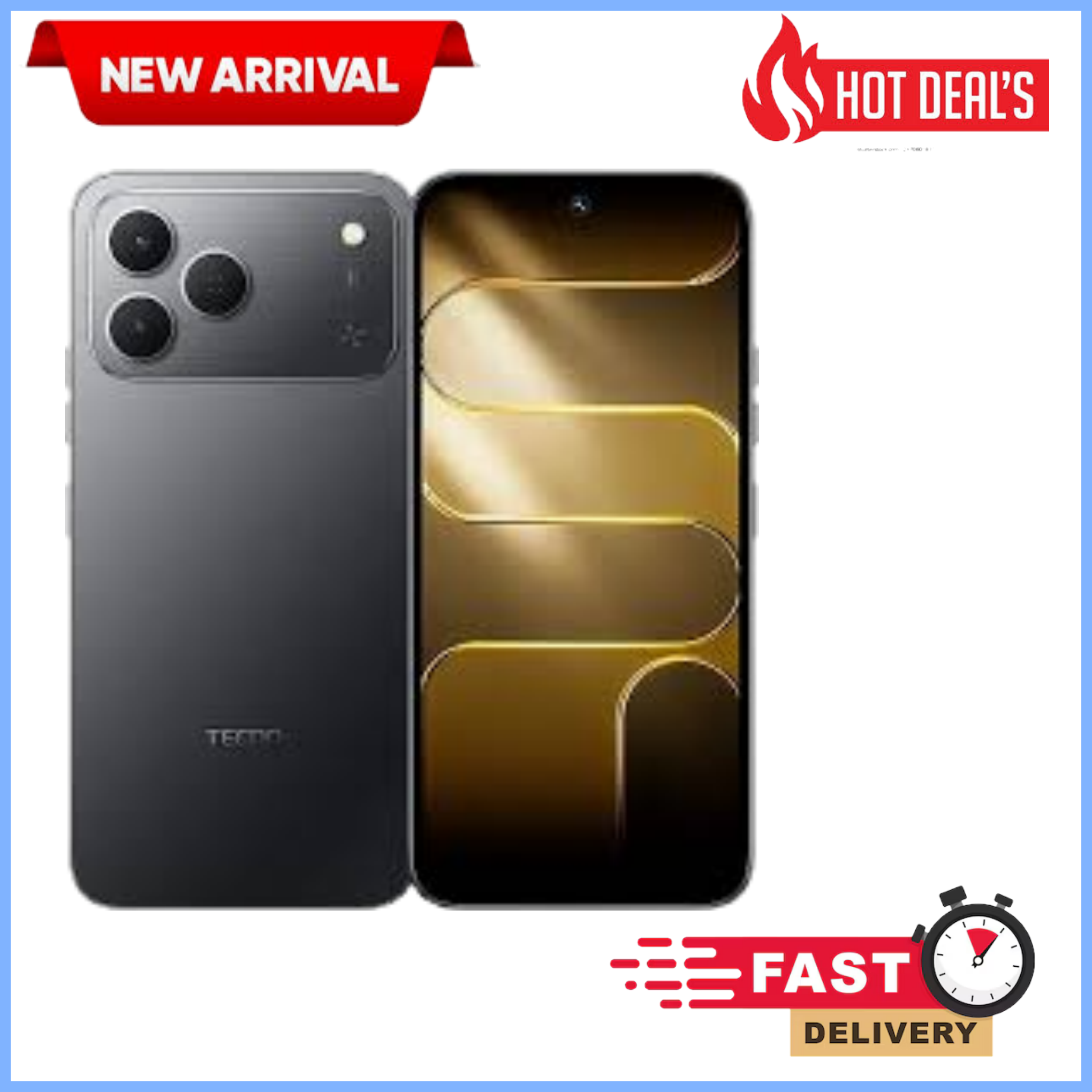 NEW ARRIVAL DEAL!!Tecno Spark 50 128GB/256GB + UpTo 8GB/16GB EXTENDED 6.67'' Camera 50MP Main Camera 45W Super Charging 5200mAh smartphone.+FREE GIFTS