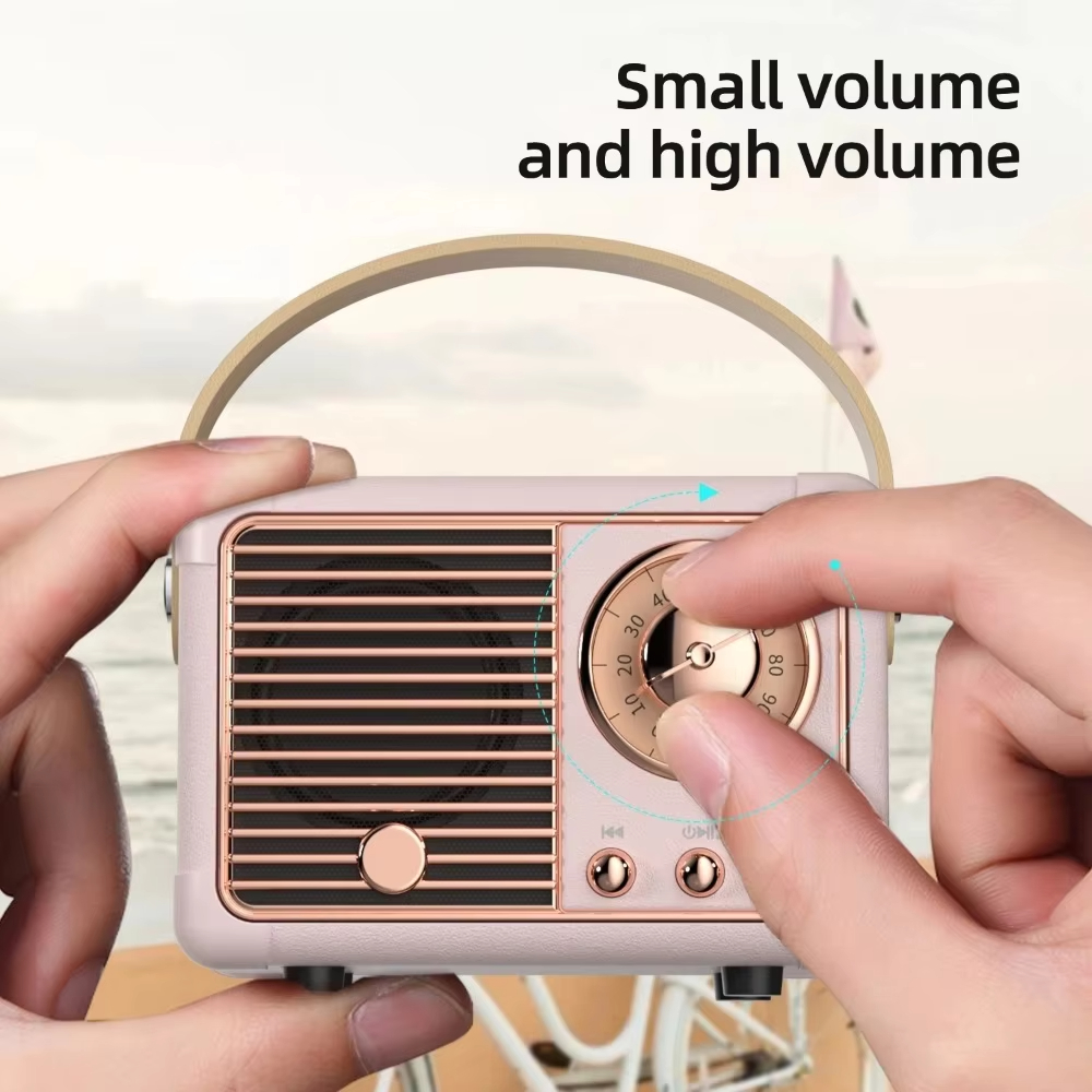 Retro Bluetooth Speaker Wireless Card Portable Subwoofer Mini Outdoor Student Small Bluetooth Speaker