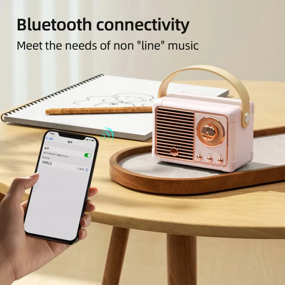 Retro Bluetooth Speaker Wireless Card Portable Subwoofer Mini Outdoor Student Small Bluetooth Speaker