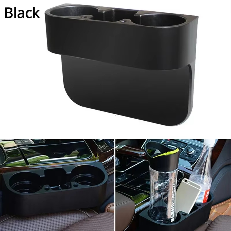 Car Leather Cup Holder Tray Side Pocket Vehicle for Benz BMW Genesis Sorento Santa Fe Palisade Grandeur Gap Car Cup Holder