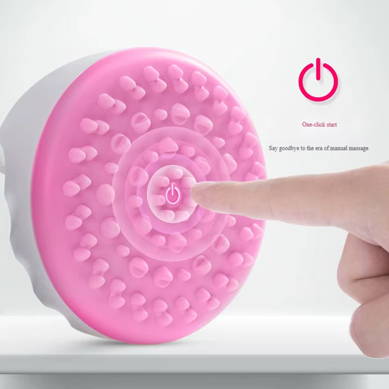 Waterproof Electric Body Brush, Cordless Gua Sha Massager for Calf & Abdominal Massage, Rechargeable for Bath & Massage