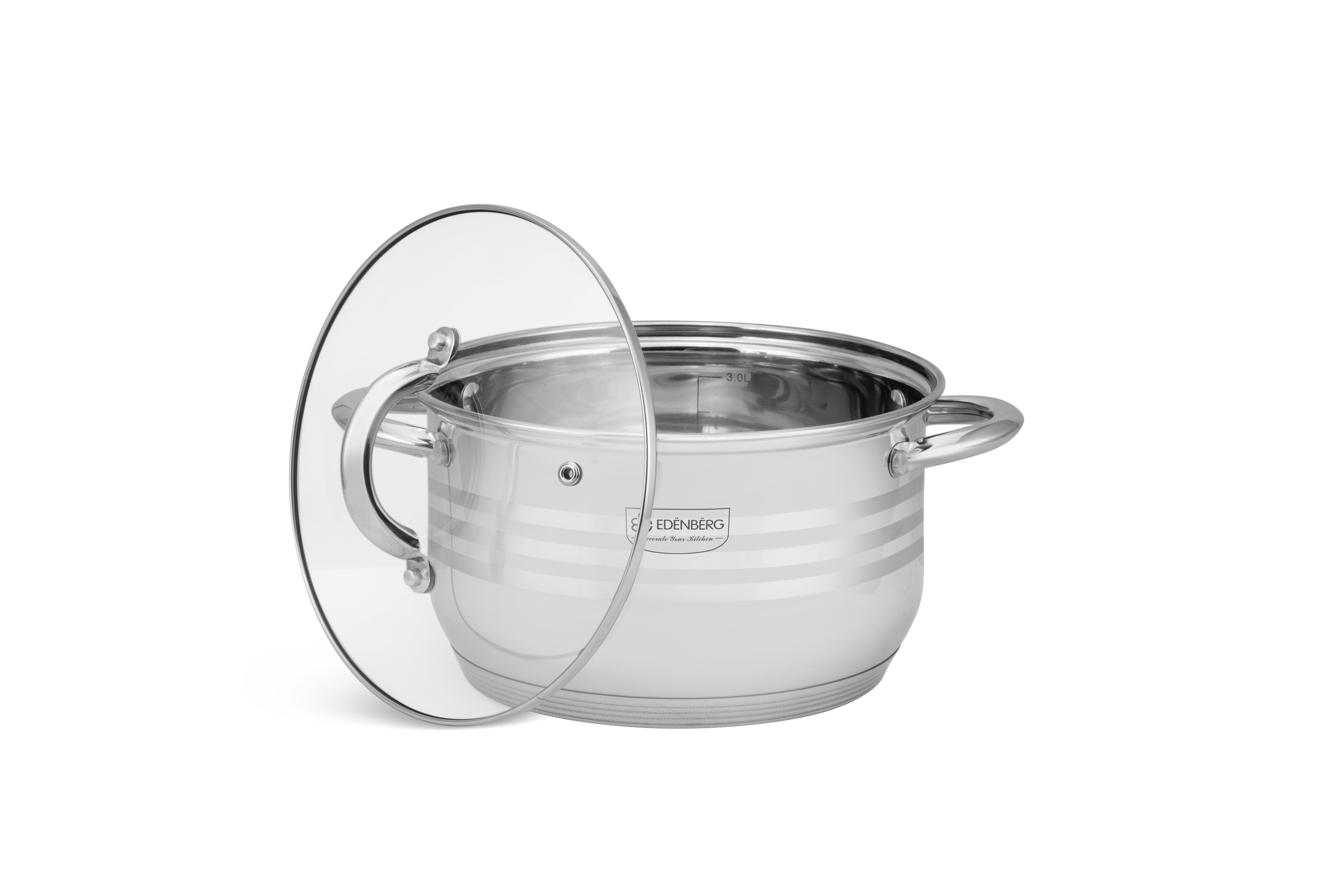 Edenberg 12PCS Stainless Steel Cookware Set with Marble Non-Stick Frypan – Premium Induction Ready