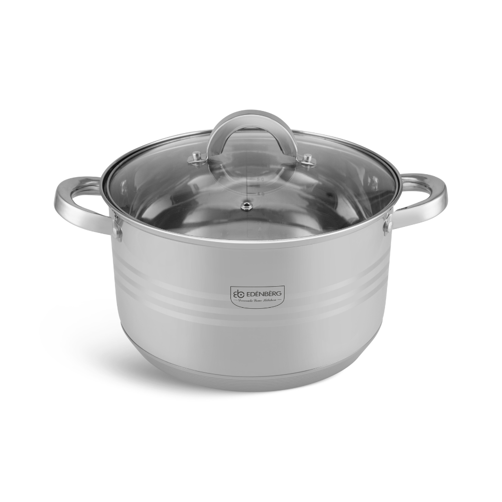 Edenberg 12PCS Stainless Steel Cooking Pot Set – Fast Heating, Durable & Induction Ready