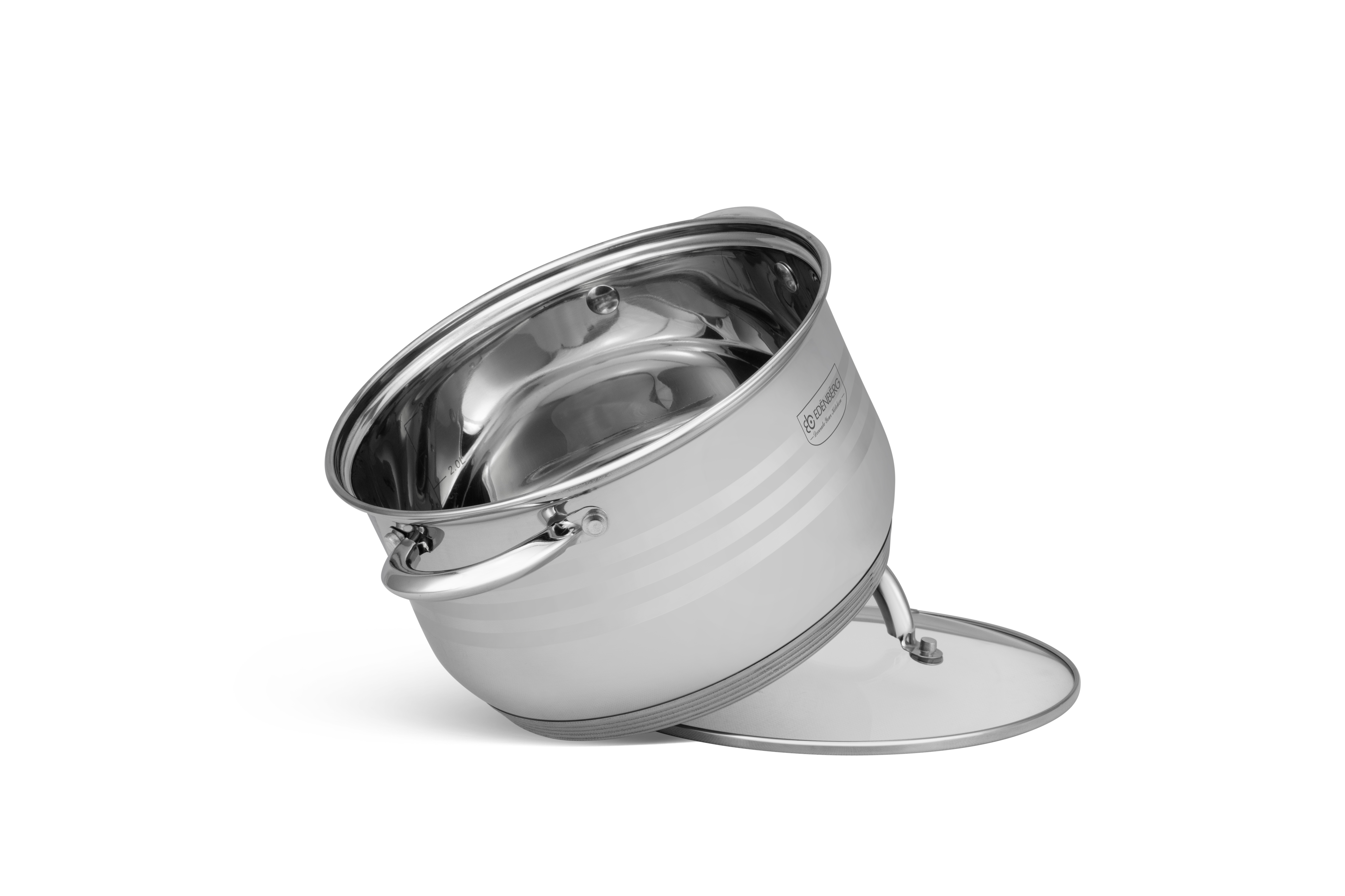 Edenberg 12PCS Stainless Steel Cookware Set with Marble Non-Stick Frypan – Premium Induction Ready