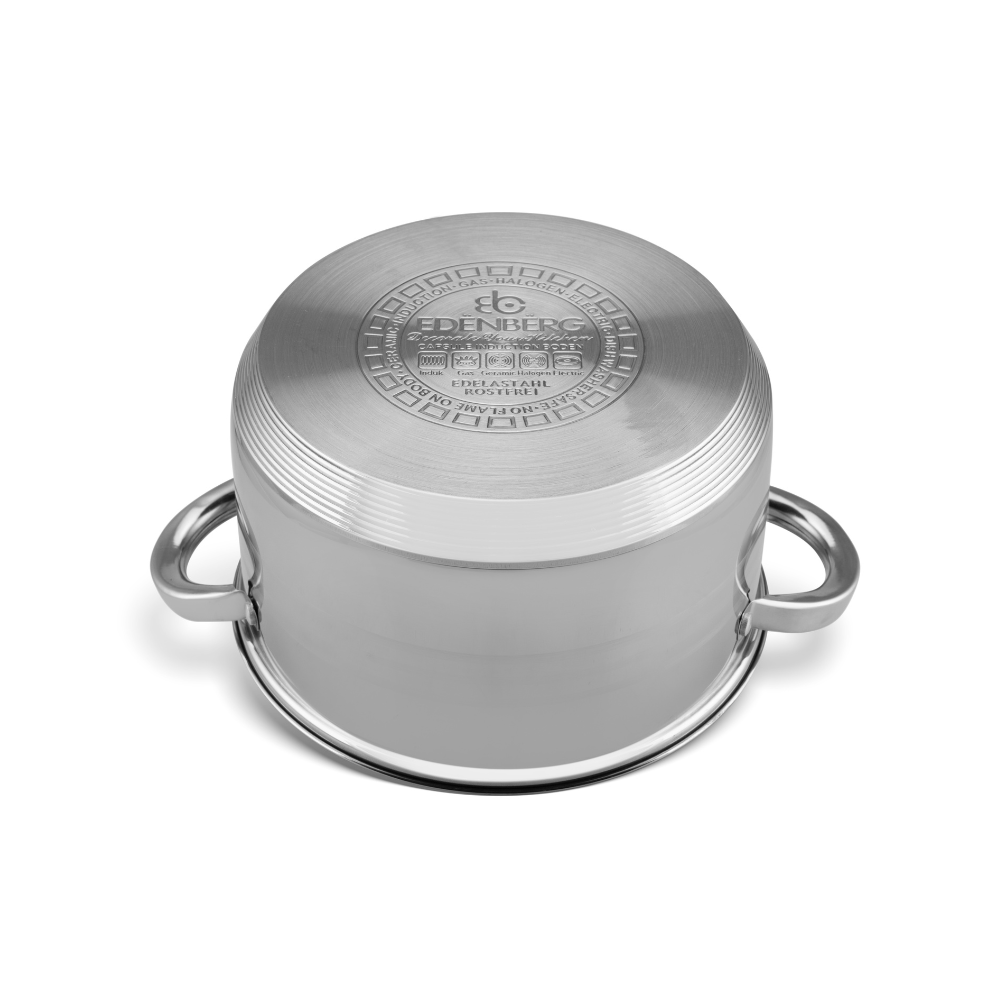 Edenberg 12PCS Stainless Steel Cooking Pot Set – Fast Heating, Durable & Induction Ready