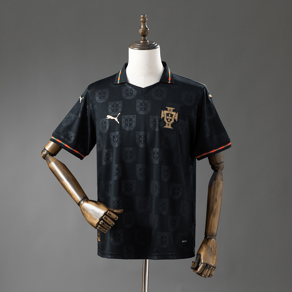 🖤 NIGHT OF CHAMPIONS • WORLD CUP 2026 EDITION ⚽🇵🇹 Portugal Black Jersey – Fan Football Kit 🔥 Sleek Dark Design 🏆 Breathable Premium Sports Wear