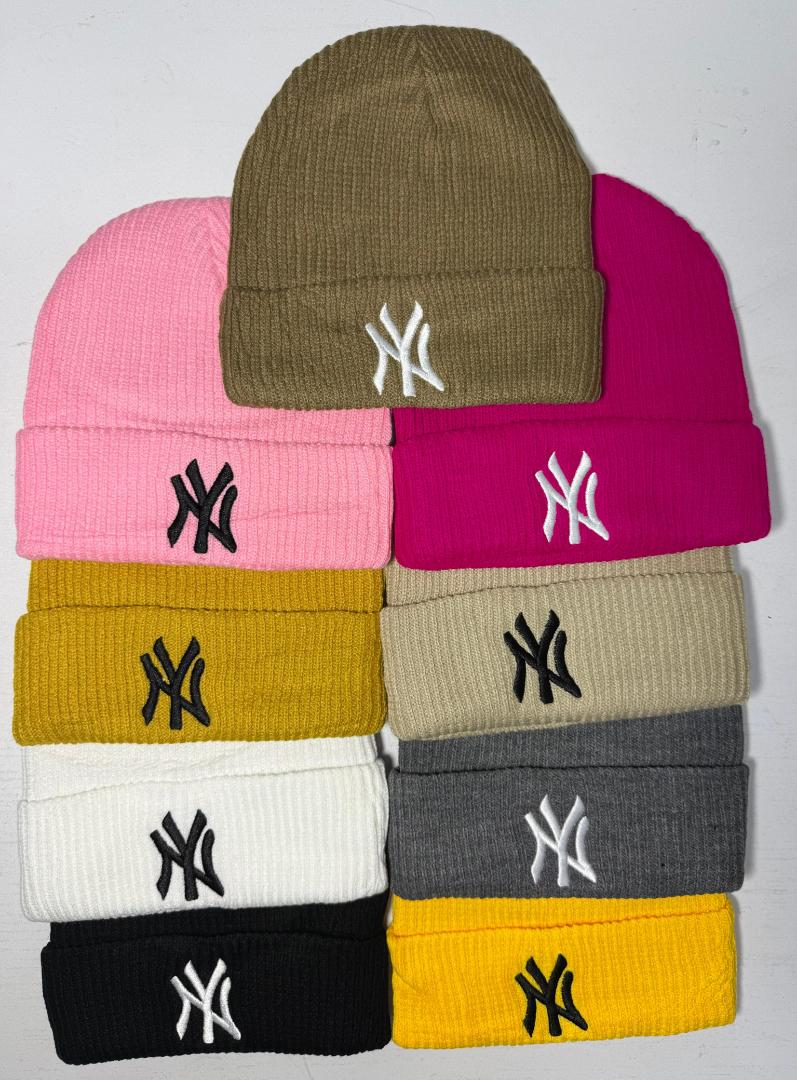 New York Yankies NY Ribbed Beanies, Chunky Woolen Beanie Hats, Gothic Beanie Hats, Fashion Marvin Hats (Best shop for Beanie Hats, Baseball Caps, Durags, Marvin Hats and Headwear Accessories)