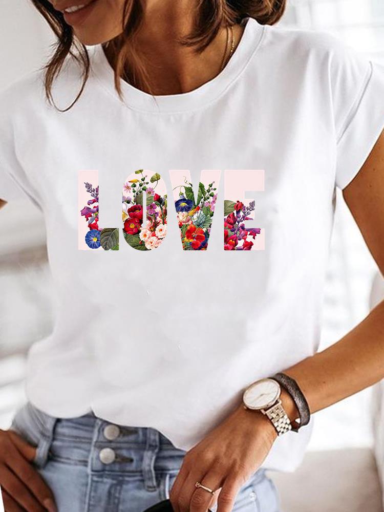 2026 New Women Short Sleeve T Shirt Casual Summer Round Neck Ladies Top Soft Breathable Cotton Tee Fashion Slim Fit Blouse Daily Wear Streetwear Basic Female Shirt for Work Travel Outdoor