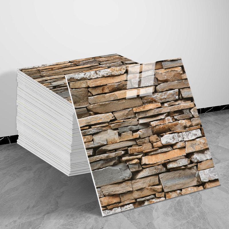 10Pcs 3D Wall Sticker Brick Foam Wallpaper Self Adhesive Waterproof Wall Panel for Kitchen Bathroom Living Room Marble Tile Effect DIY Home Decor Wall Covering