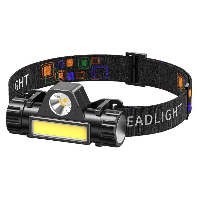 LED Sensor Headlamp Rechargeable USB Head Light Mini Headlamp Flashlight for Camping Running Fishing Night Work Bright Outdoor Head Torch Long Battery Life Hands Free Light