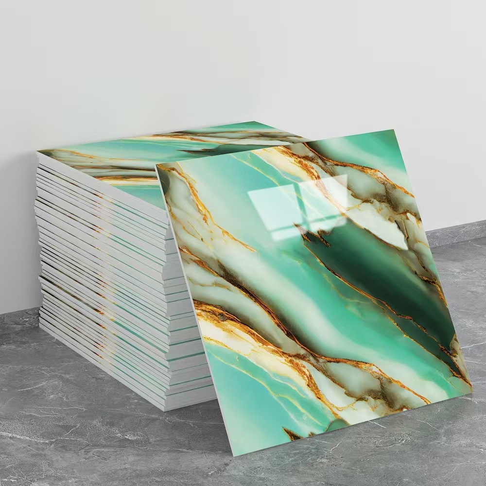 10Pcs 3D Wall Sticker Brick Foam Wallpaper Self Adhesive Waterproof Wall Panel for Kitchen Bathroom Living Room Marble Tile Effect DIY Home Decor Wall Covering