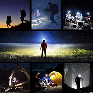 LED Sensor Headlamp Rechargeable USB Head Light Mini Headlamp Flashlight for Camping Running Fishing Night Work Bright Outdoor Head Torch Long Battery Life Hands Free Light