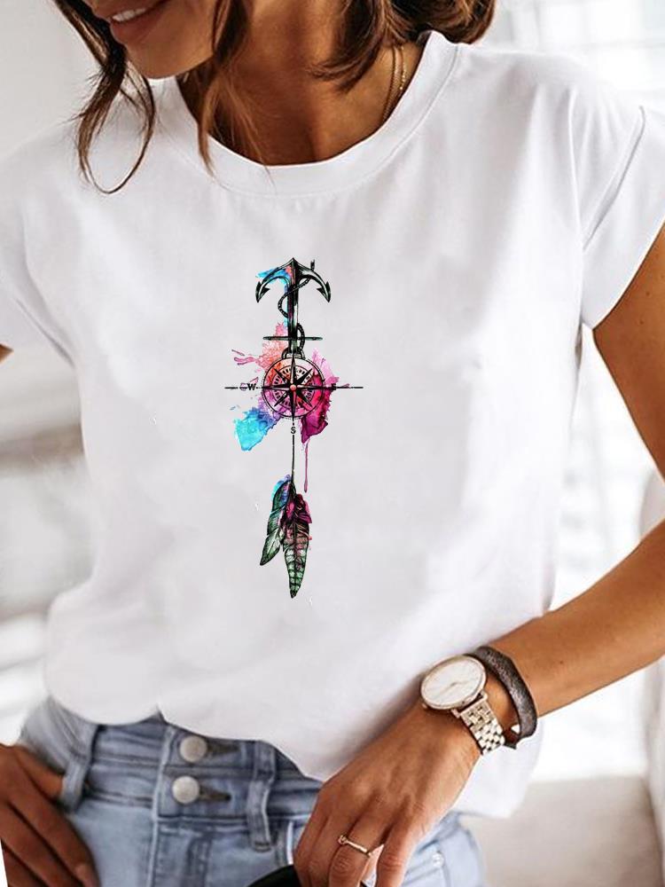 2026 New Women Short Sleeve T Shirt Casual Summer Round Neck Ladies Top Soft Breathable Cotton Tee Fashion Slim Fit Blouse Daily Wear Streetwear Basic Female Shirt for Work Travel Outdoor