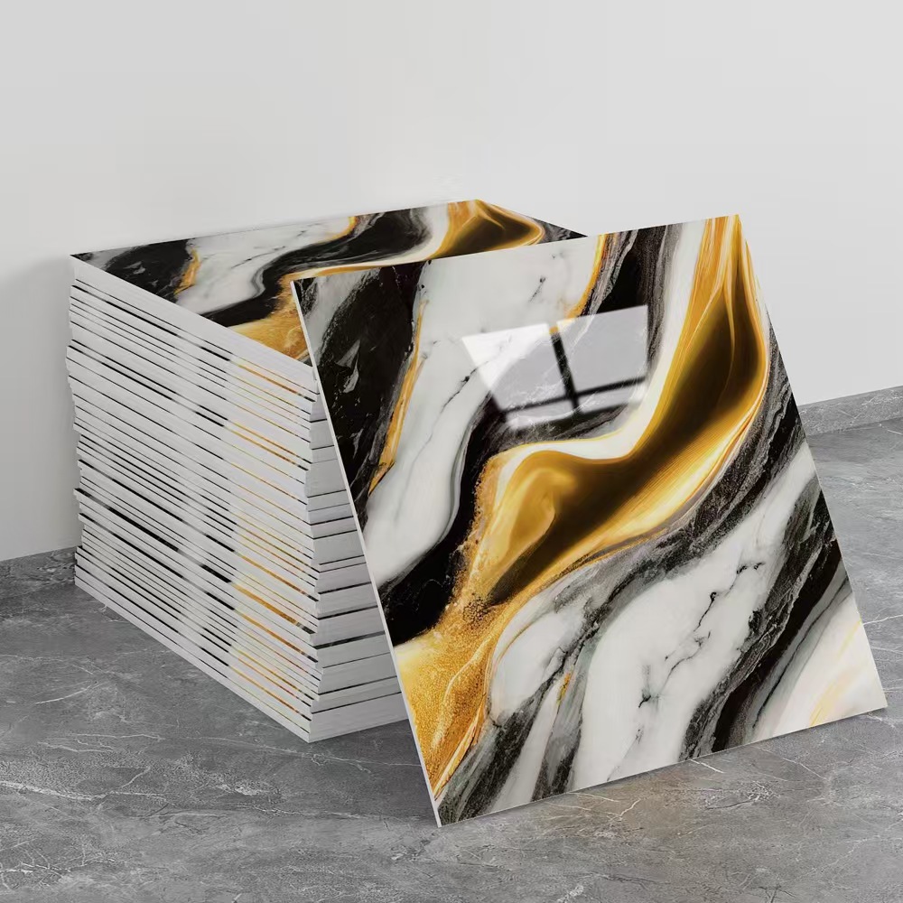 10Pcs 3D Wall Sticker Brick Foam Wallpaper Self Adhesive Waterproof Wall Panel for Kitchen Bathroom Living Room Marble Tile Effect DIY Home Decor Wall Covering