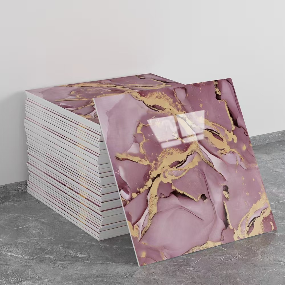 10Pcs 3D Wall Sticker Brick Foam Wallpaper Self Adhesive Waterproof Wall Panel for Kitchen Bathroom Living Room Marble Tile Effect DIY Home Decor Wall Covering