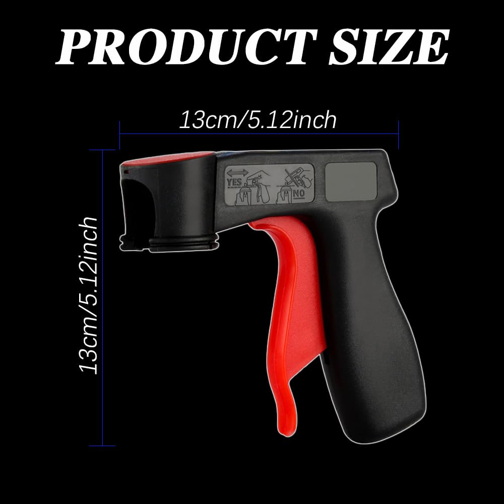 2PCS Universal Aerosol Spray Can Trigger Handle Gun Grip Reusable Full Hand Spray Adapter for Spray Paint Adhesives Lubricants Car Cleaning Home DIY Easy Clip On Off Comfort Handle Tool