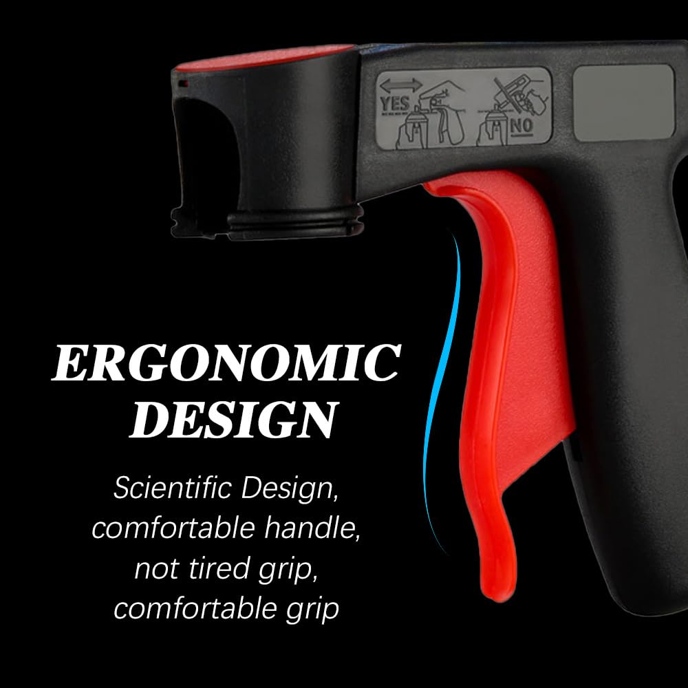2PCS Universal Aerosol Spray Can Trigger Handle Gun Grip Reusable Full Hand Spray Adapter for Spray Paint Adhesives Lubricants Car Cleaning Home DIY Easy Clip On Off Comfort Handle Tool