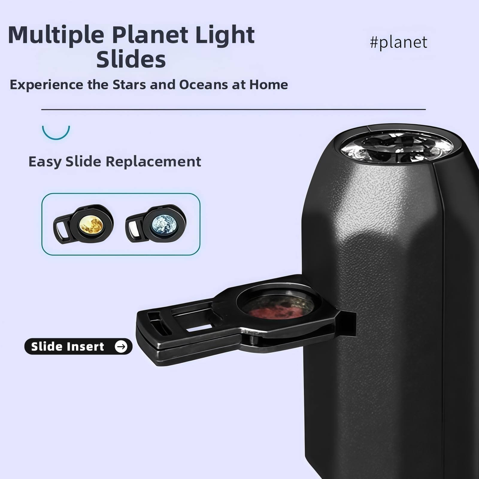 Galaxy Star Projector Night Light USB Nebula Lamp with 10 Planet Modes Flexible Gooseneck Ceiling Projector for Bedroom Kids Room Space Ambient Light Romantic Home Decor Gift