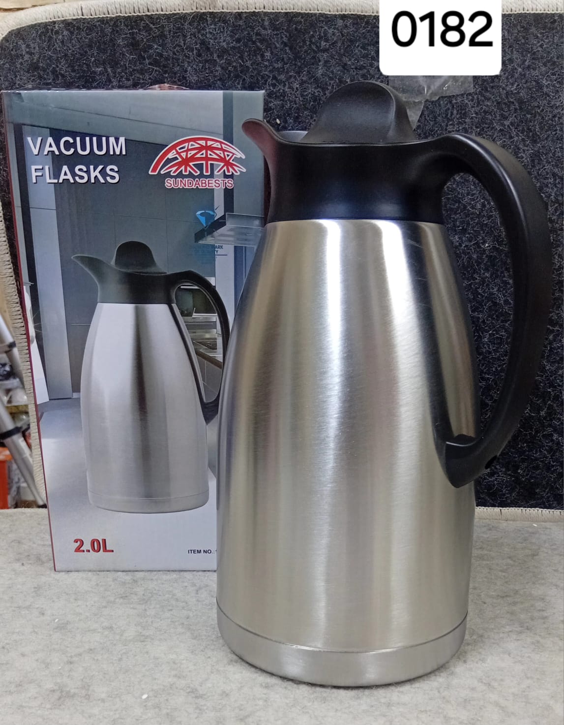 SUNDABEST Stainless Steel Vacuum 2L L Thermal Coffee Pot & Beverage Flask | Long-Lasting Heat Retention for Home, Office & Events