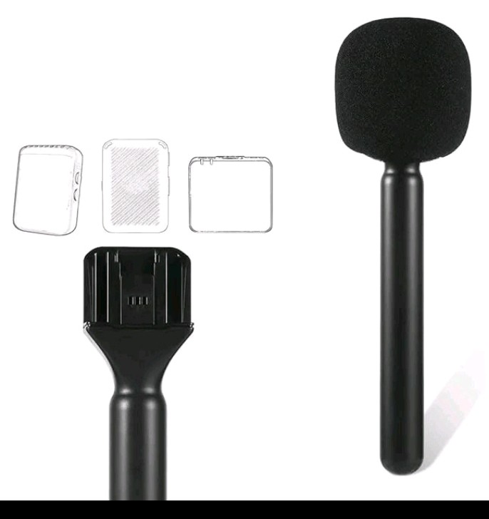 Mic Holder Handheld Stand for Wireless Microphone(Wireless Interview Microphone Adapter Handheld Mount Holder for DJI Mic Stand, Holder for DJI Mic 1/2 / Rode Wireless GO II, for Hollyland Lark M1 /C)