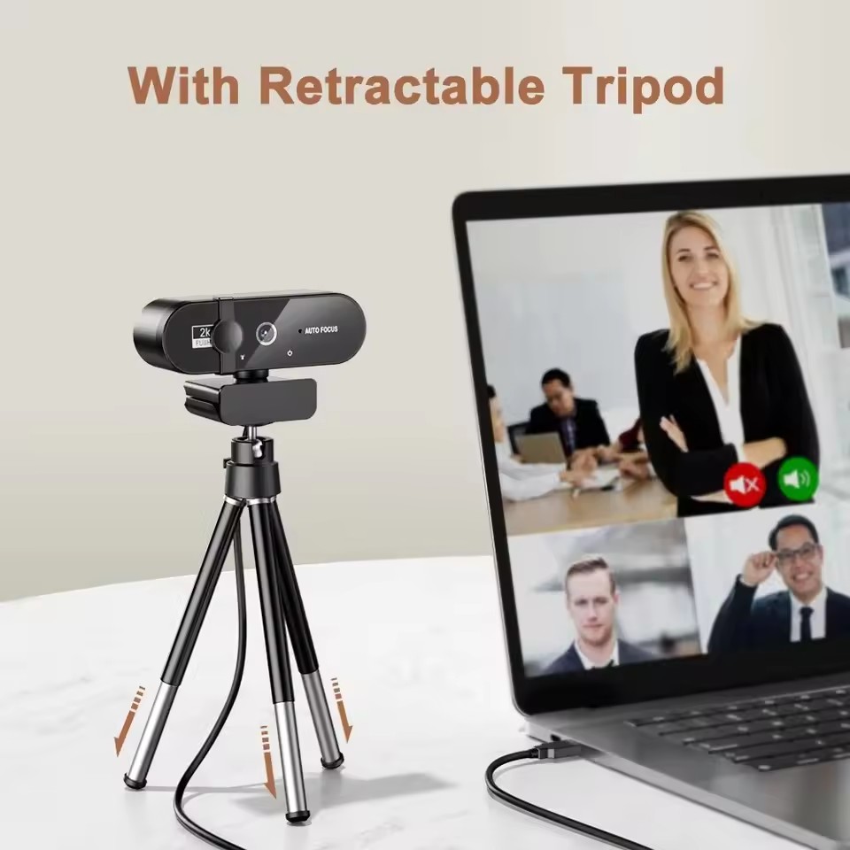 TIMACK® Webcam 1080P Mini Camera 2K Full HD Webcam with Microphone 30fps USB Web Cam for Auto Focus PC Laptop Video Shooting Camera